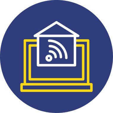 Bir ev simgesinin vektör illüstrasyonu