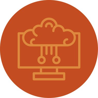 Bulut simgesi vektör illüstrasyonu