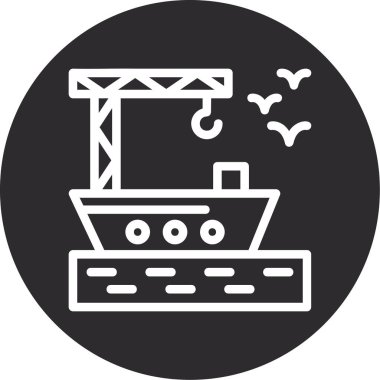 tekne ikonu vektör illüstrasyonu