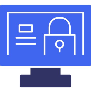 Kilit simgesi, vektör çizimi