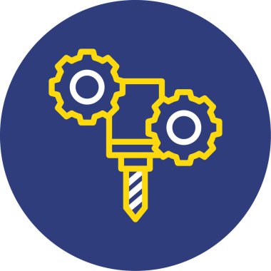 Tornavidalı bir dişlinin vektör simgesi