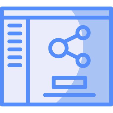 Web ve geliştirme çizgisi vektör simgesi.