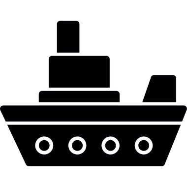 Kargo gemisi vektör simgesi