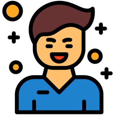 Adamım. Web simgesi basit illüstrasyon