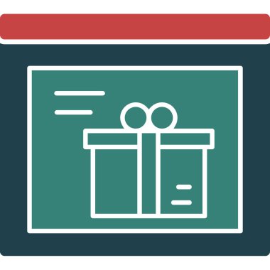 Hediye. Web simgesi basit tasarım