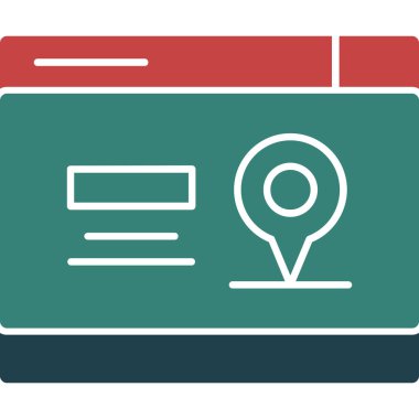 harita simgesi vektör illüstrasyonu