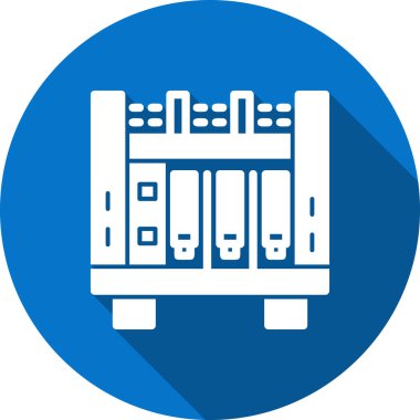 sunucu glyph renk vektör simgesi