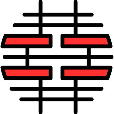 Çin Yeni Yıl ikonunun vektör illüstrasyonu