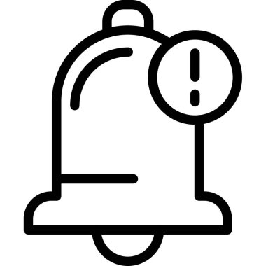 Alarm uyarı çan simgesi ana hat biçiminde