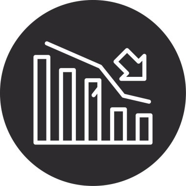 grafik ve finans simgesinin vektör illüstrasyonu