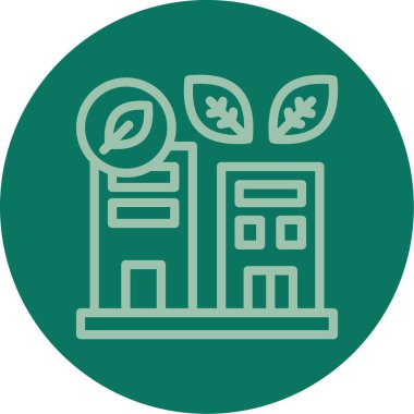 Yeşil bir ağacın vektör illüstrasyonu