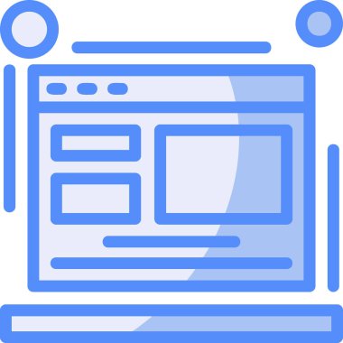 Ana hatlar biçiminde web tasarım simgesi