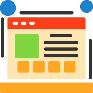 Web tasarım vektörü simgesi