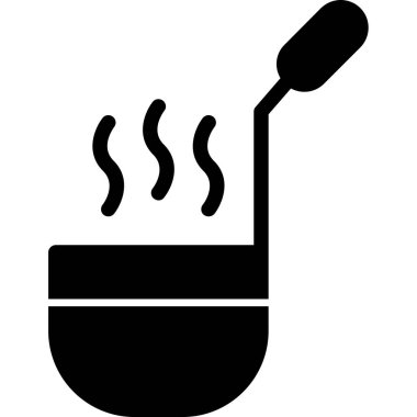 Sıcak barbekü yemek simgesi.