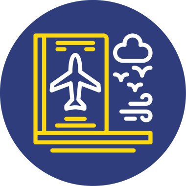 Uçak simgesinin vektör illüstrasyonu