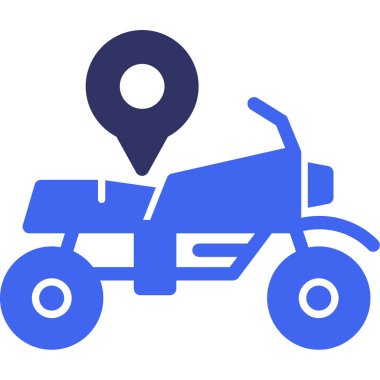 Motorsiklet. Web simgesi basit illüstrasyon