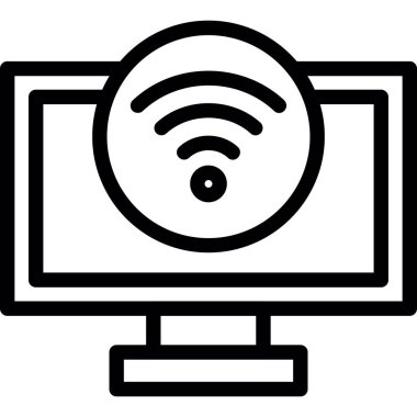 - İnternet. Web simgesi basit illüstrasyon