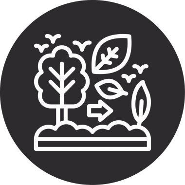 Bir ağaç simgesinin vektör illüstrasyonu