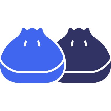 Mavi gözlü yumurtaların iki vektör çizimi