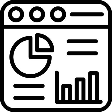 veri analiz çizelgesi simgesi ana hat biçiminde