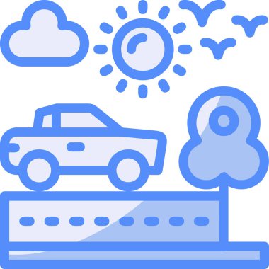 Araba sigortası koruma simgesi - taslak biçimi