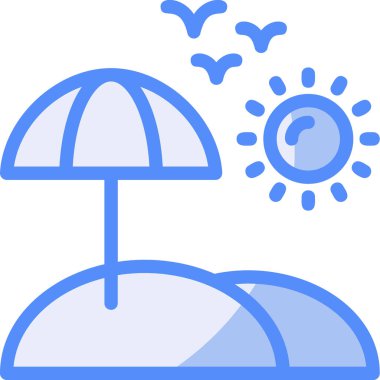 Şemsiye. Web simgesi basit illüstrasyon