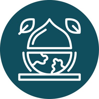 Bir dünya simgesinin vektör illüstrasyonu