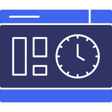 Saat. Web simgesi basit illüstrasyon