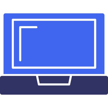 Monitör. Web simgesi basit illüstrasyon