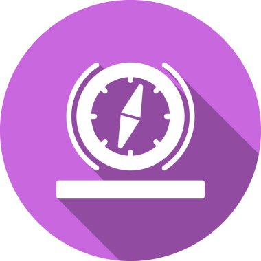 pusula düz vektör simgesi