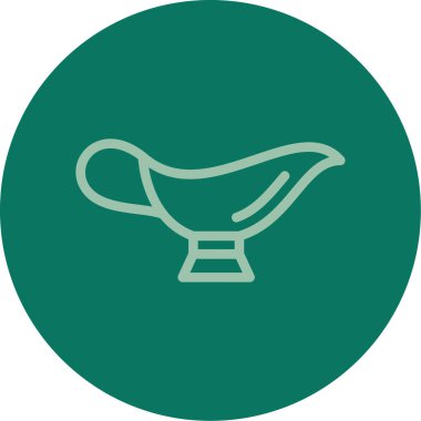 Yeşil simgenin resimleme vektörü grafiği.