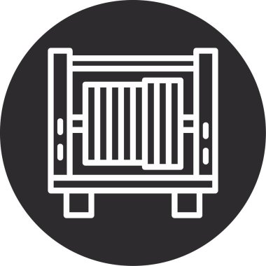 Moda biçimi izole edilmiş arkaplanda radyatör simgesi