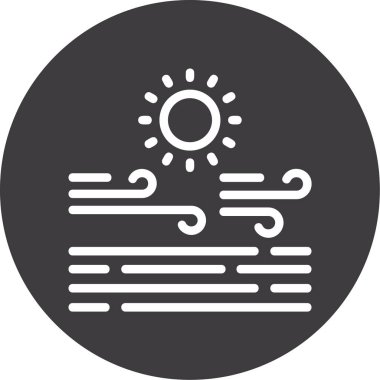 Güneş simgesinin vektör illüstrasyonu