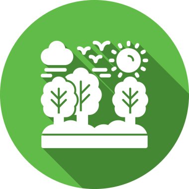 ekoloji yassı ikon vektör çizimi