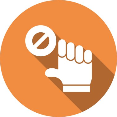 Kes şunu. Web simgesi basit illüstrasyon