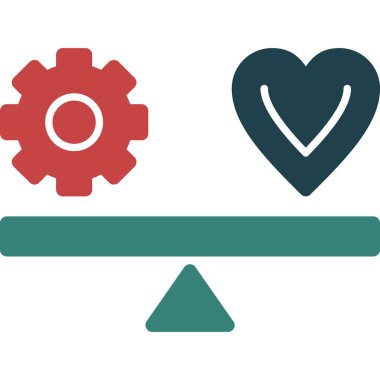 sevgi yassı simgesi, vektör illüstrasyonu