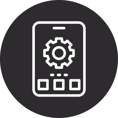 cep telefonu ikonu vektör illüstrasyonu