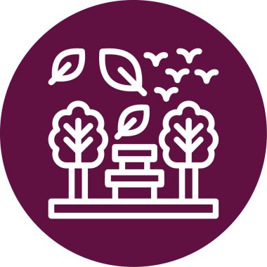 Ağaç simgesinin vektör illüstrasyonu