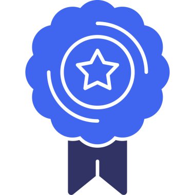 Madalya ödülü web simgesi basit illüstrasyon