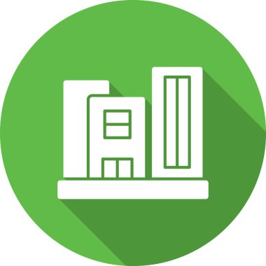 Bina. Web simgesi basit illüstrasyon