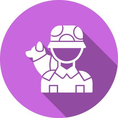 asker simgesi, modern tasarım illüstrasyonu