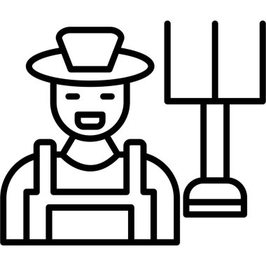 Bahçıvan çiftçi ikonu