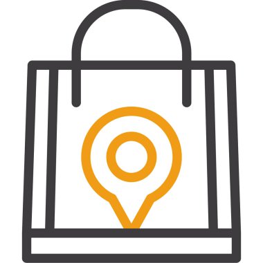 Harita işaretleyici konum simgesi vektör çizimi çizimi