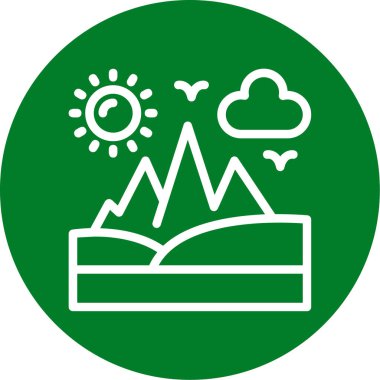 Bir ağaç simgesinin vektör illüstrasyonu