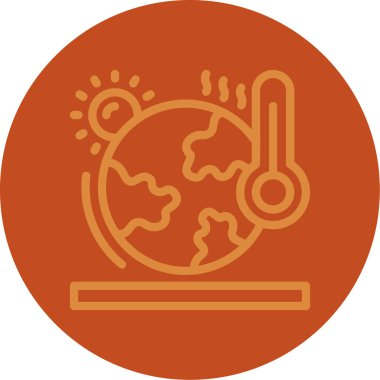 Küresel Isınma simgesi vektör çizimi