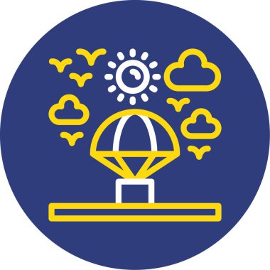 Güneş simgesinin vektör illüstrasyonu