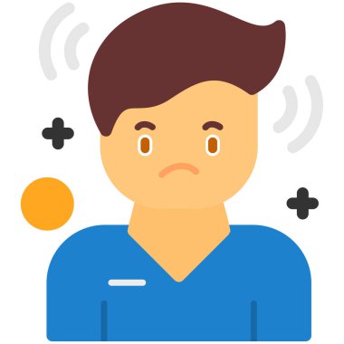 Başı ağrıyan doktor. vektör.