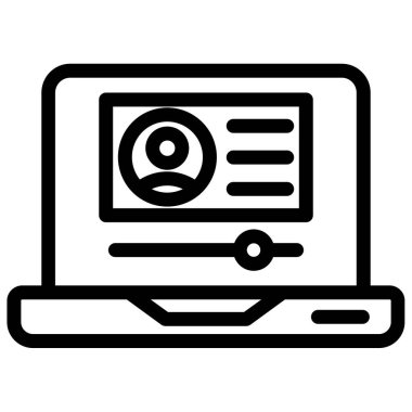 Büyüteç cam vektör illüstrasyonlu bilgisayar monitörü