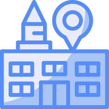 konum haritası gezinme simgesi - taslak biçimi