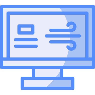 Bilgisayar. Web simgesi basit illüstrasyon